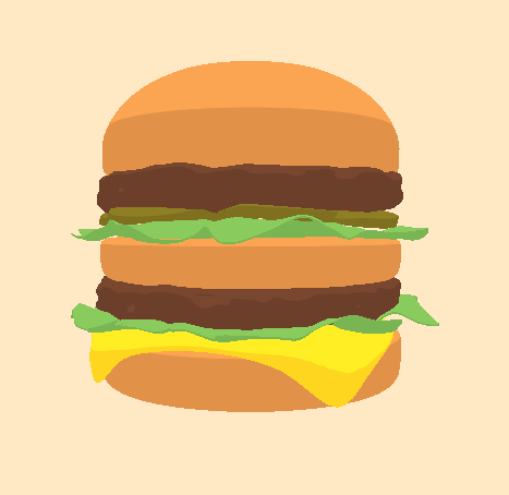 burger en 3d