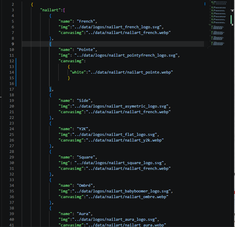 structure JSON