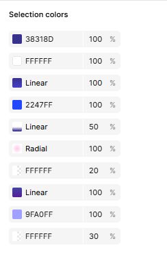 palette utilisée